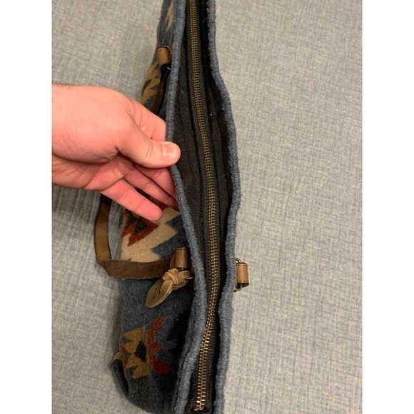 NWT handmade Tote Bag native saddlebag purse Leather Straps Handmade - Picture 5 of 9